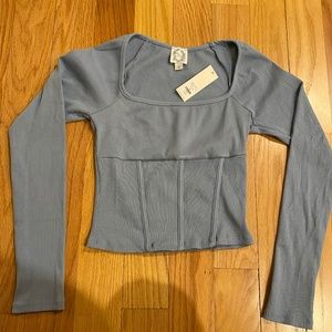 Loren Ribbed Corset Top